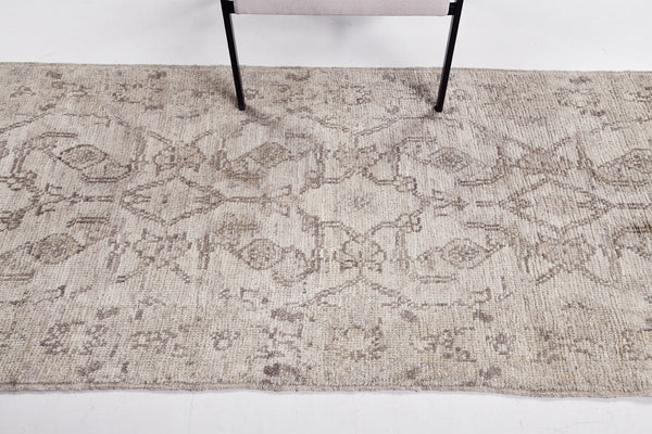 Khosh Hall Runner, Domicile Collection - narrow runner - close-up of weave texture and pile [#1]