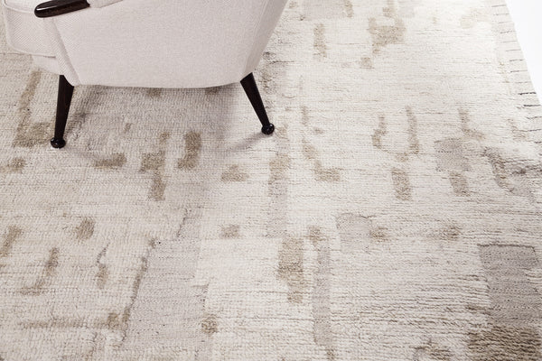 Ayrad, Atlas Collection, Ivory Natural - close-up of weave texture and pile