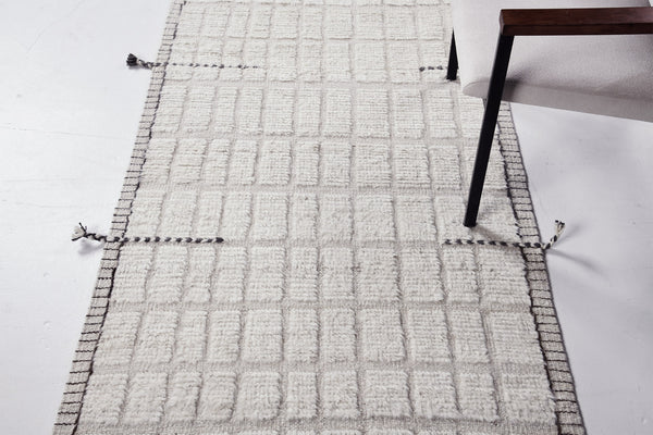 Hoeshk Runner, Haute Bohemian, Ivory - narrow runner - overhead flat lay view [#2]