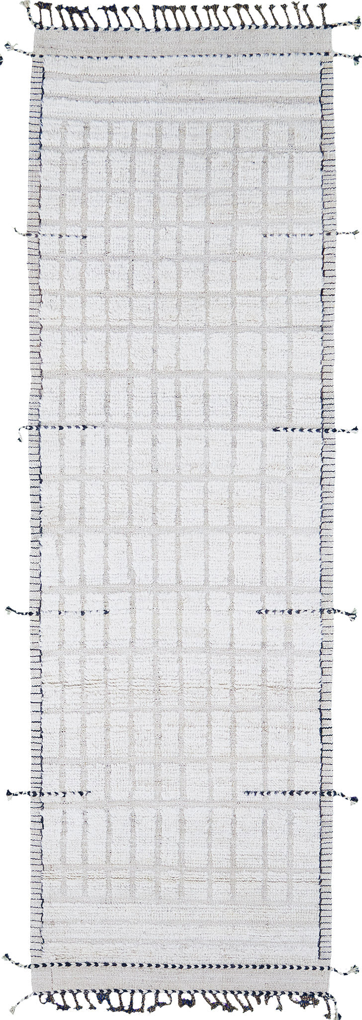 Hoeshk Runner, Haute Bohemian, Ivory - narrow runner - one-of-a-kind handmade area rug [#2]