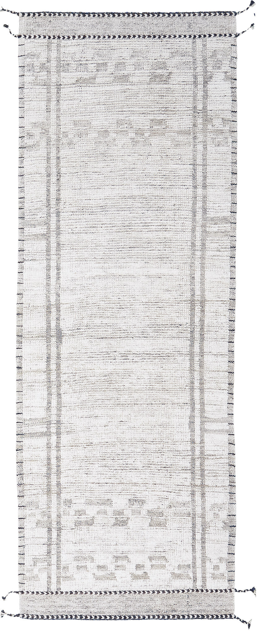 Meddur Runner, Nomad Collection, Ivory - narrow runner - one-of-a-kind handmade area rug [#2]