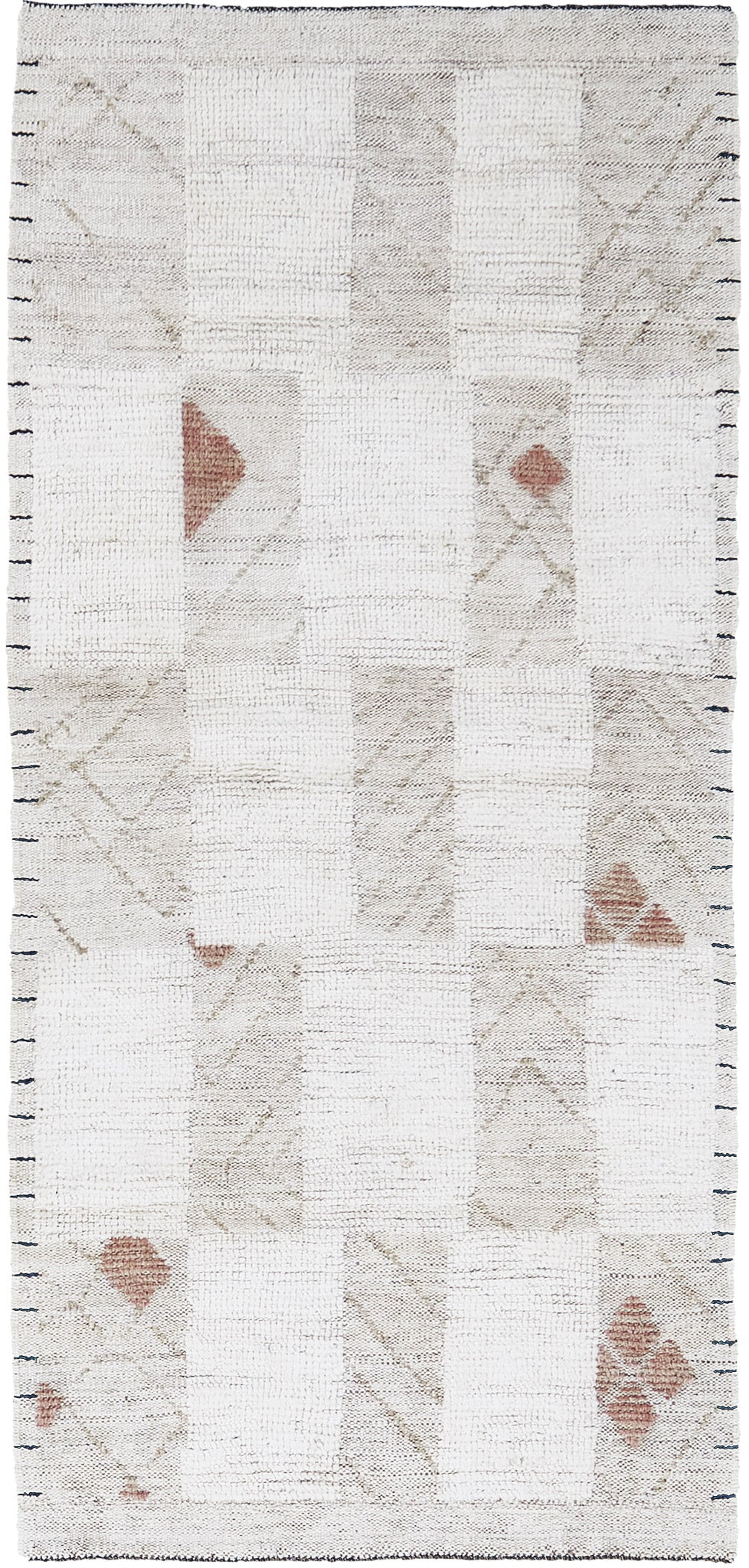 Tavret Runner, Nomad Collection, Ivory Spice - narrow runner - one-of-a-kind handmade area rug [#3]