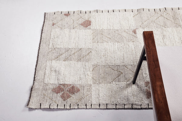 Tavret Runner, Nomad Collection, Ivory Spice - narrow runner - detailed border and fringe [#4]