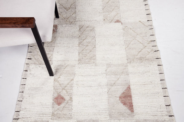 Tavret Runner, Nomad Collection, Ivory Spice - narrow runner - overhead flat lay view [#4]