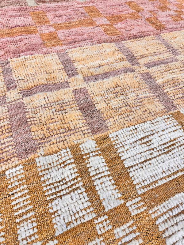 Shatranja, Kust Collection, Multi Rose - reverse side showing construction [#2]
