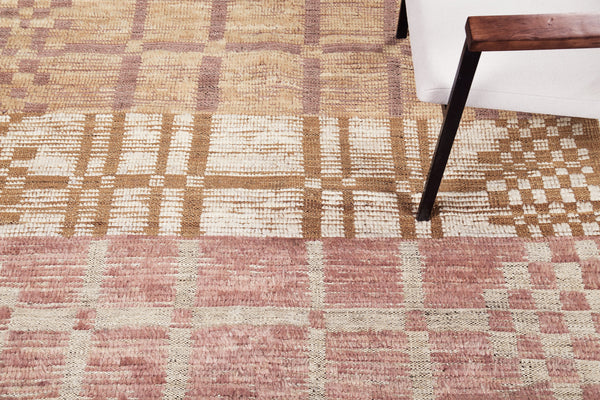 Shatranja, Kust Collection, Multi Rose - overhead flat lay view [#2]