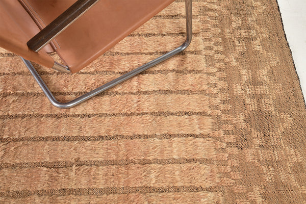 Baragsen, Nomad Collection, Bright Coral - close-up of weave texture and pile
