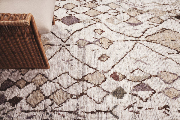 Azi, Atlas Collection, Warm Multi - detailed border and fringe
