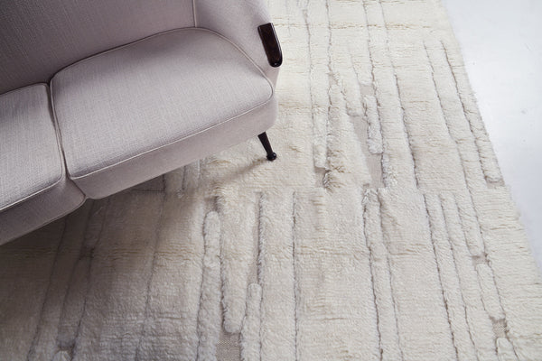 Notes, Design Rhymes, Ivory - close-up of weave texture and pile [#1]