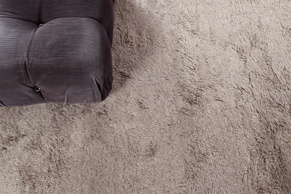 Moroccan Sand, Loam Collection, Storm - handwoven in Morocco - detailed border and fringe