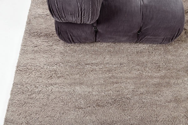 Moroccan Sand, Loam Collection, Storm - handwoven in Morocco - close-up of weave texture and pile