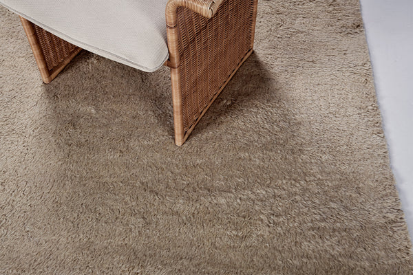 Moroccan Sand, Loam Collection, Dusty Gold - handwoven in Morocco - close-up of weave texture and pile
