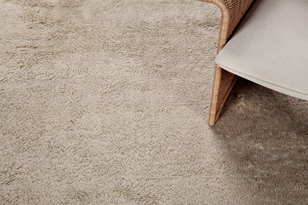 Moroccan Sand, Loam Collection, Dusty Gold - handwoven in Morocco - detailed border and fringe