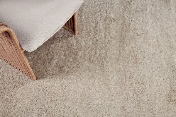 Moroccan Sand, Loam Collection, Dusty Gold - handwoven in Morocco - overhead flat lay view