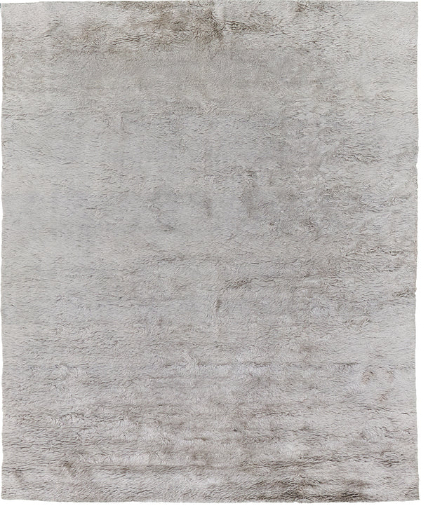 Moroccan Sand, Loam Collection, Silver - handwoven in Morocco - full length showing color variation