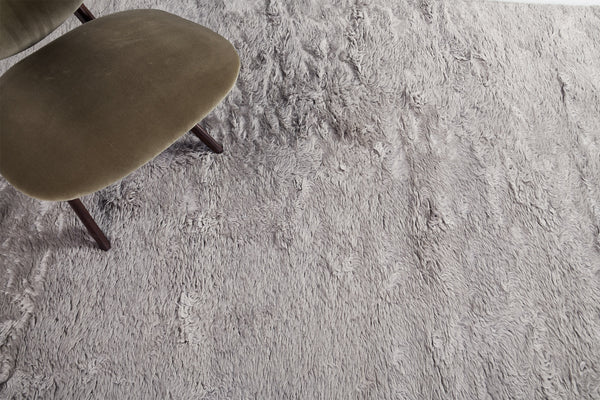 Moroccan Sand, Loam Collection, Silver - handwoven in Morocco - detailed border and fringe