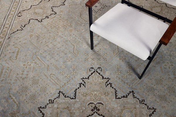 Antique Persian Tabriz - styled in room setting [#7]