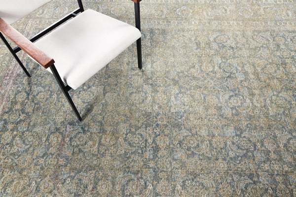 Antique Persian Tabriz - overhead flat lay view [#8]