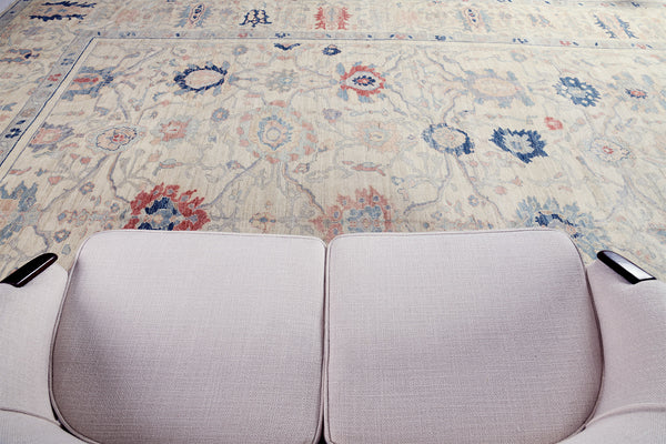 Sultanabad, Sultanabad Collection - detailed border and fringe [#13]