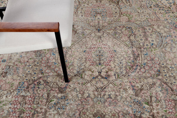 Vintage Persian Kerman - full length showing color variation [#2]