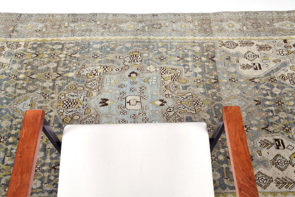 Antique Persian Bidjar - detailed border and fringe [#4]