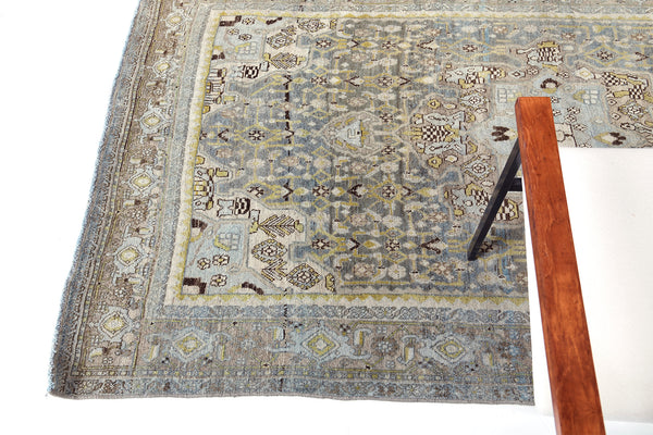 Antique Persian Bidjar - close-up of weave texture and pile [#4]