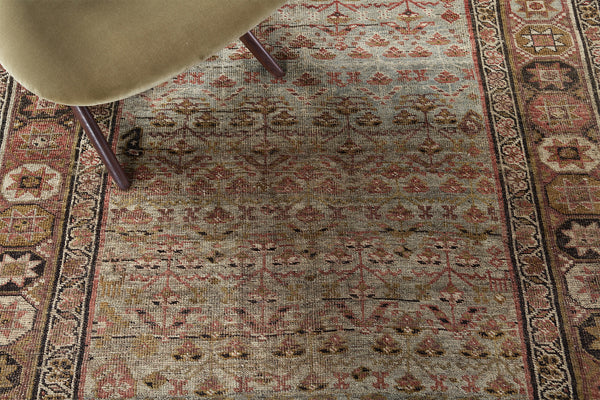 Antique Persian Bidjar - close-up of weave texture and pile [#5]