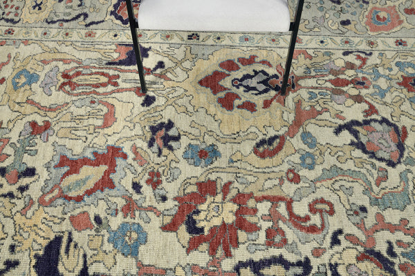 Oushak, Sultanabad Collection - detailed border and fringe [#7]