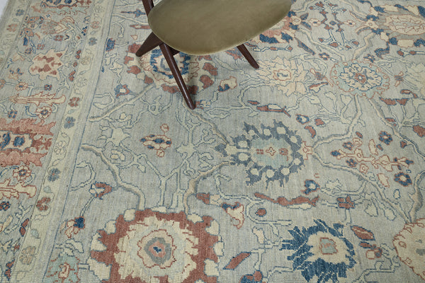 Oushak, Sultanabad Collection - detailed border and fringe [#8]