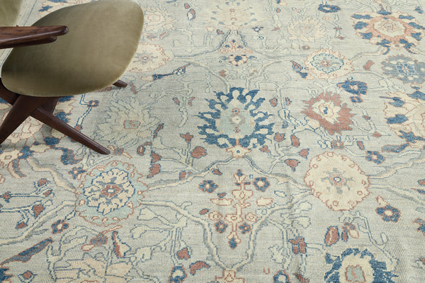 Oushak, Sultanabad Collection - full length showing color variation [#8]