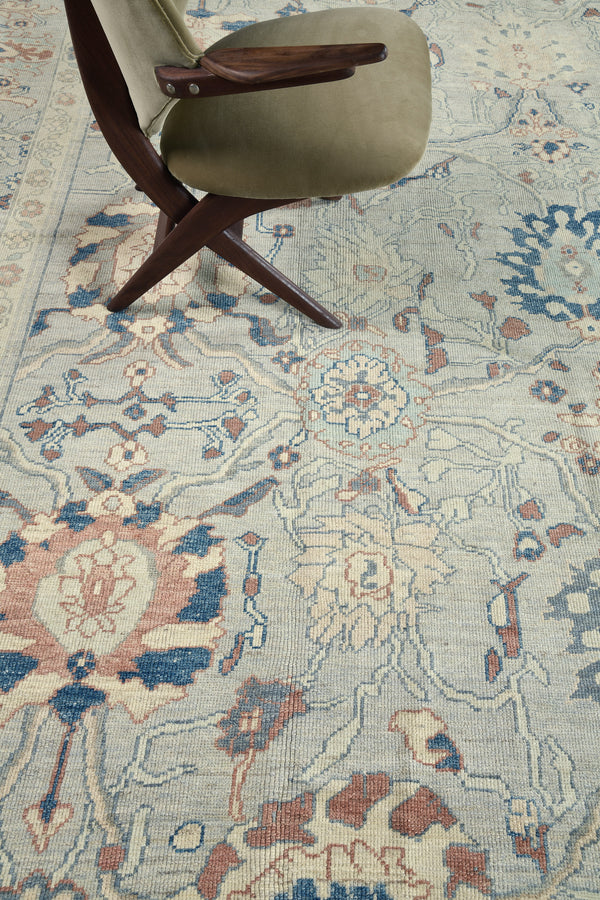Oushak, Sultanabad Collection - overhead flat lay view [#8]