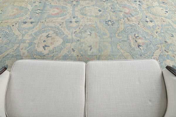 Oushak, Sultanabad Collection - full length showing color variation [#9]