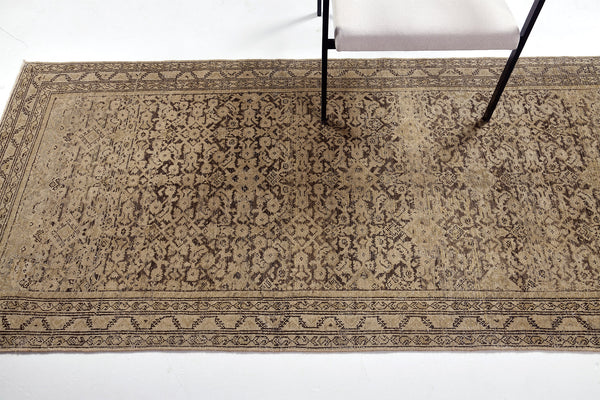 Antique Persian Malayer Runner - narrow runner - close-up of weave texture and pile [#7]