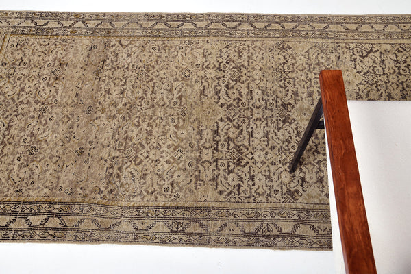 Antique Persian Malayer Runner - narrow runner - full length showing color variation [#7]