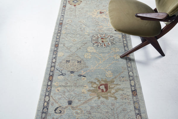 Oushak Runner, Sultanabad Collection - styled in room setting [#7]