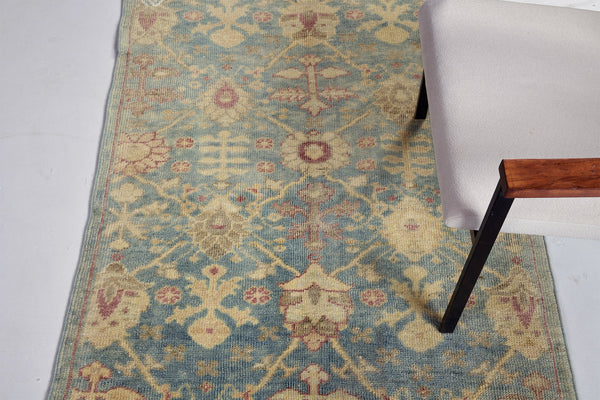 Oushak, Sultanabad Collection - detailed border and fringe [#12]