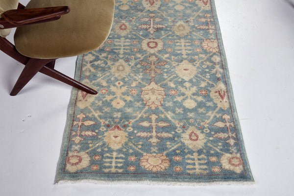 Oushak, Sultanabad Collection - detailed border and fringe [#13]