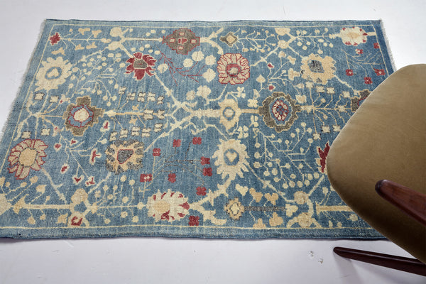 Oushak, Sultanabad Collection - detailed border and fringe [#14]