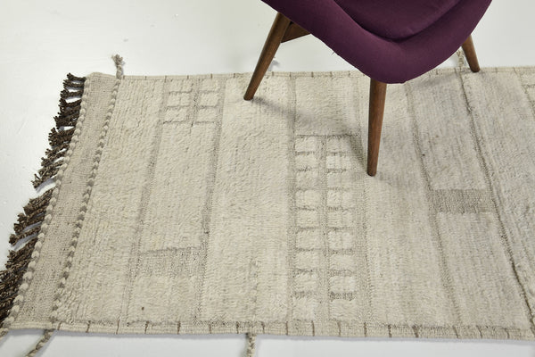 Katabatic Runner, Haute Bohemian, Ivory - narrow runner - overhead flat lay view [#3]