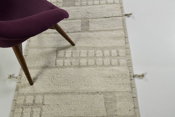 Katabatic Runner, Haute Bohemian, Ivory - narrow runner - detailed border and fringe [#3]