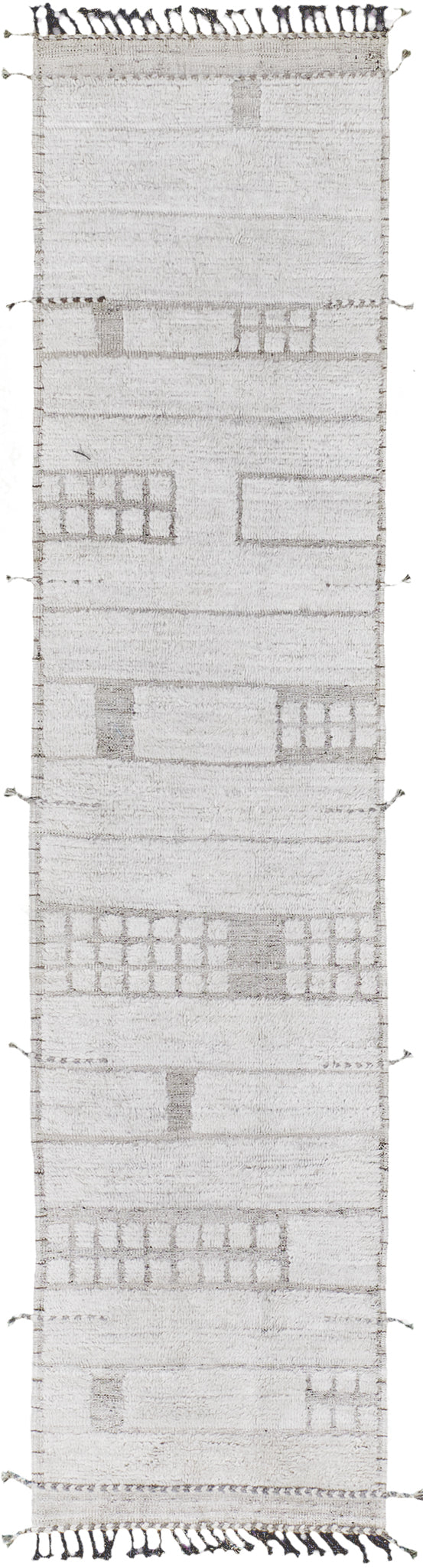 Katabatic Runner, Haute Bohemian, Ivory - narrow runner - one-of-a-kind handmade area rug [#4]