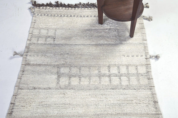 Katabatic Runner, Haute Bohemian, Ivory - narrow runner - overhead flat lay view [#4]