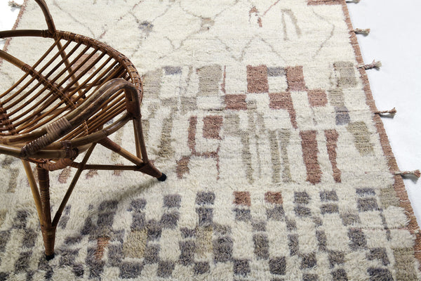 Teewa, Atlas Collection, Warm Multi - detailed border and fringe