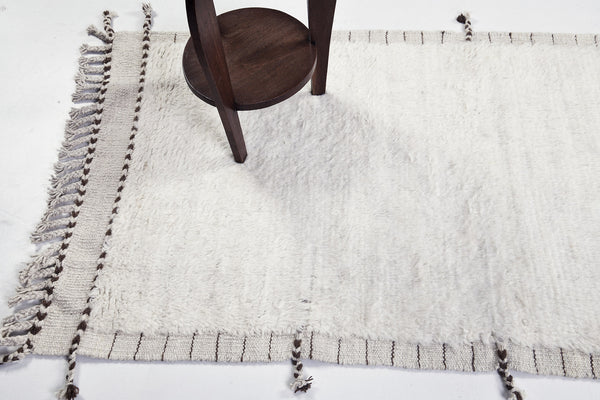 Gregale Runner, Haute Bohemian, Ivory - narrow runner - detailed border and fringe [#2]