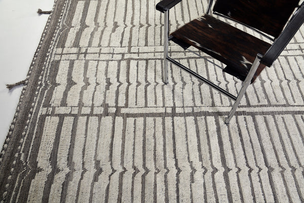Tala, Atlas Collection, Ivory Silver - close-up of weave texture and pile
