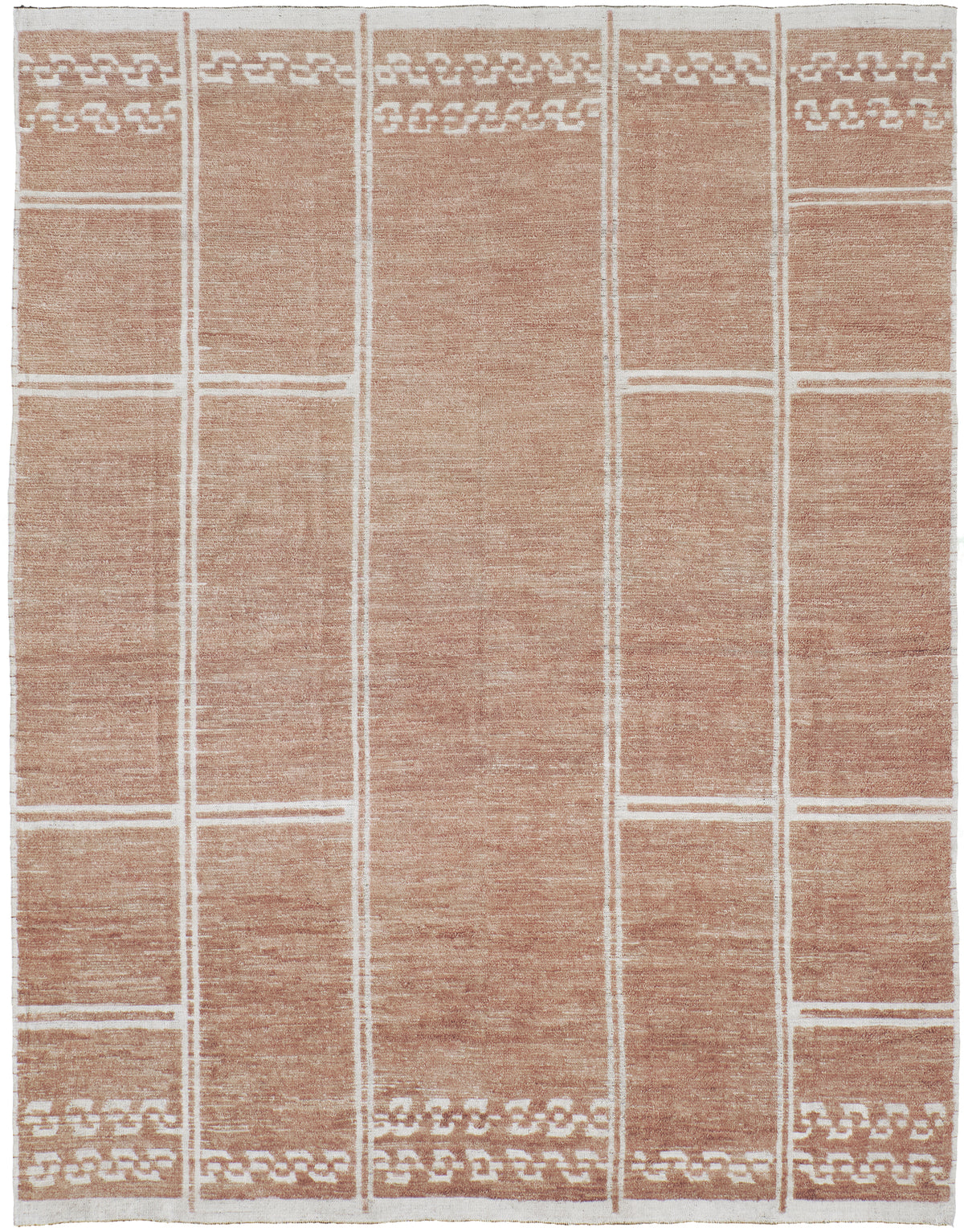 Meddur, Nomad Collection, Ivory Coral - one-of-a-kind handmade area rug