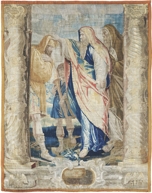 17th Century Brussel Tapestry King Saul Anointed by Samuel