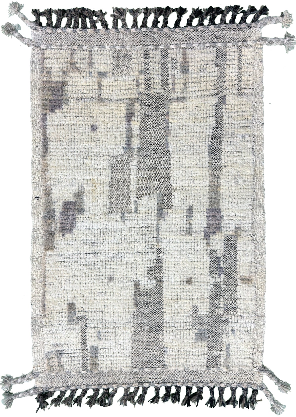 Ayrad, Atlas Collection, Ivory Silver - one-of-a-kind handmade area rug [#1]