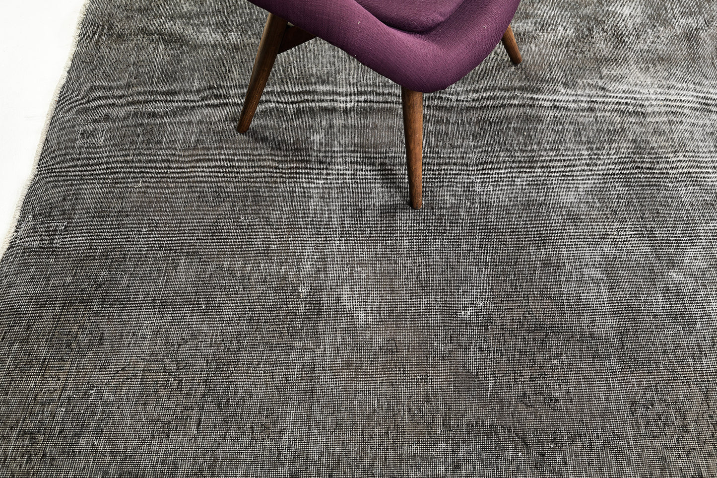 Vintage Distressed Overdye Persian Tabriz