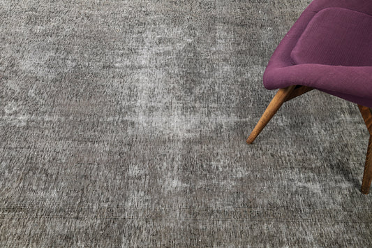 Vintage Distressed Overdye Persian Tabriz